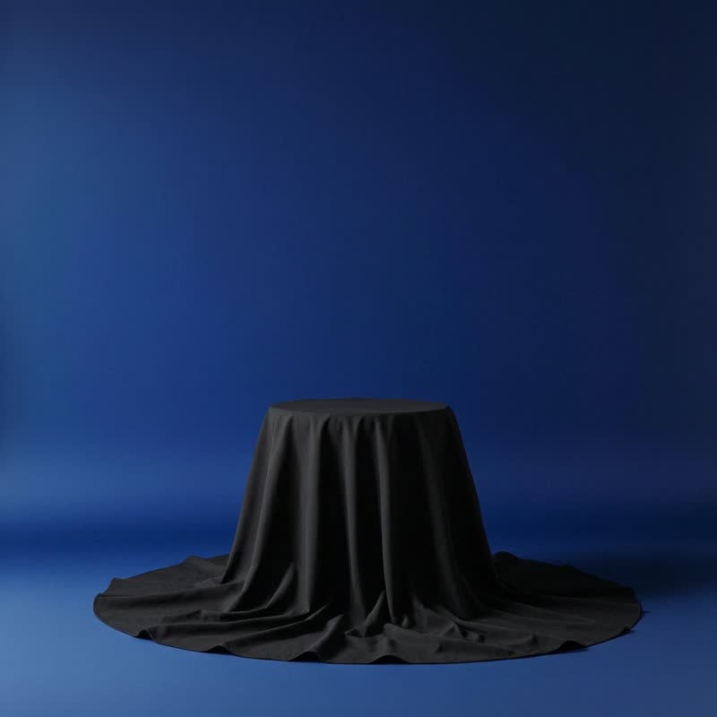 Nida draped over the reference plinth